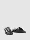 Chinelos com Apliques em Preto